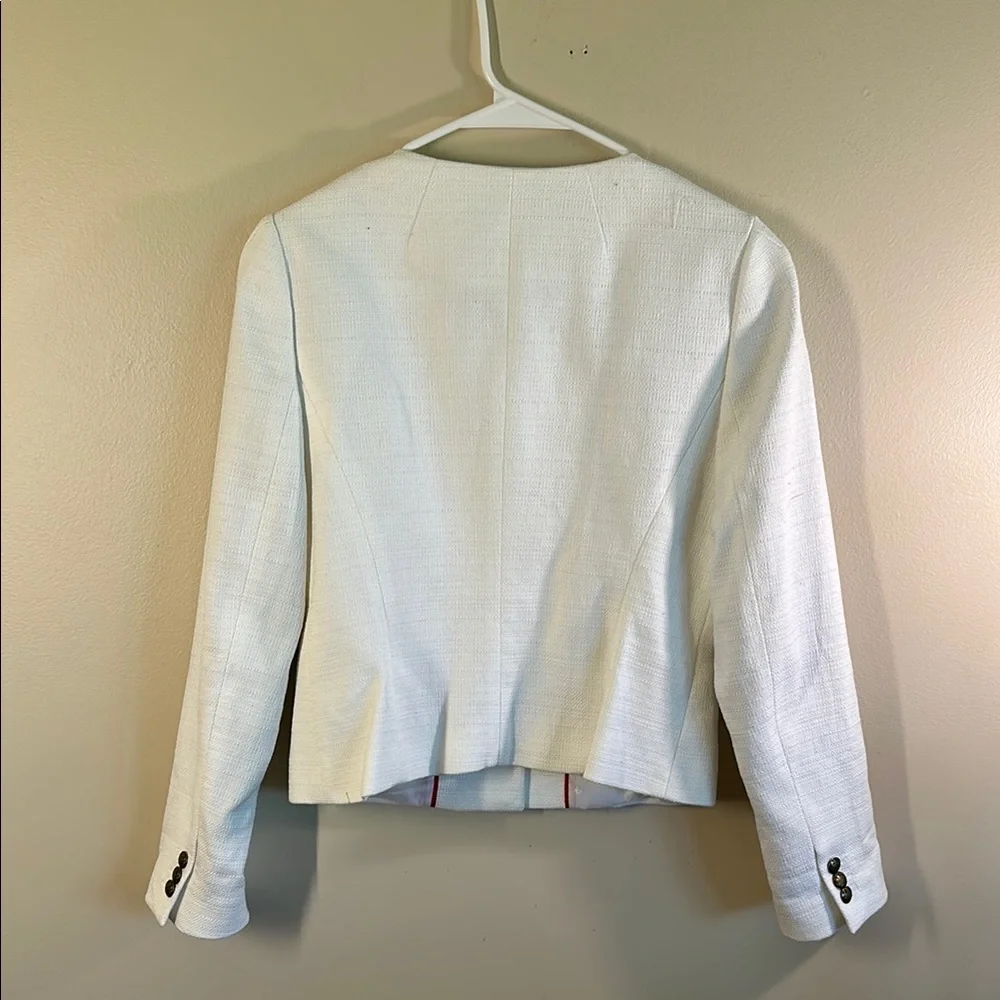 Banana Republic White Textured Blazer - Picture 9 of 10